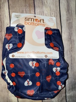 Pañal de tela todo en uno de algodón orgánico Smart Bottoms exclusivo de Heart Warrior Foto 1 de 2