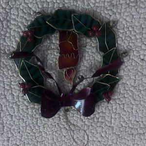 Vintage Buntglaskranz Ornament  - Bild 1 von 4