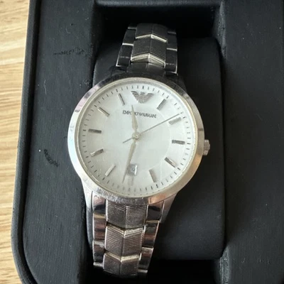 Emporio Armani Silver Stainless Steel Watch Silver Quartz Women’s Watch AR2416 - Image 1 of 4