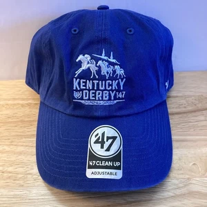 *NWT* KENTUCKY DERBY '47 Brand "Clean Up" Blue Official Adjustable Hat (OSFM) - Picture 1 of 7