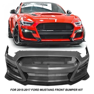 Bumper KIT Shelby GT 500 Style suitable for MUSTANG 2015 2016 2017 Black - Picture 1 of 9