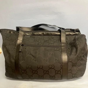 Bolso de transporte Gucci GG de lona/cuero negro para perros Z1 - Imagen 1 de 10