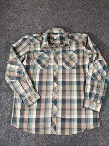 LL Bean Katahdin Performance Flannel Men’s XL Plaid Long Sleeve Snap Flaw 298102 - Picture 1 of 9