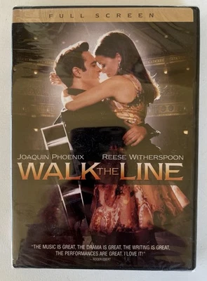 New Sealed WALK THE LINE JOAQUIN PHOENIX REESE WITHERSPOON 2005 Full Screen DVD - Image 1 of 2