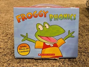 Froggy Phonics Lot of 12 10 Books And 2 Workbooks Scholastic Story Books - Picture 1 of 3