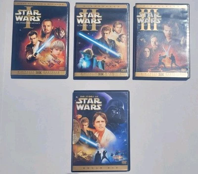 Star Wars Prequel Trilogy 1-3 + The Story Of Star Wars Bonus DVD Widescreen  - Image 1 of 4