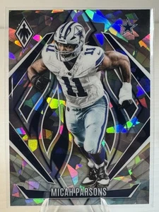 2024 Panini Phoenix Micah Parsons #108 Silver Cracked Ice Prizm SP Cowboys - Bild 1 von 2