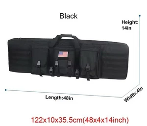 LQARMY 48” Tactical Double Rifle Case Black New - Picture 1 of 1