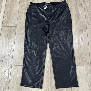 Neu mit Etikett Abercrombie Fitch Lederhose Größe 35/20R Curve Love schwarz hoher Bund - Bild 1 von 17