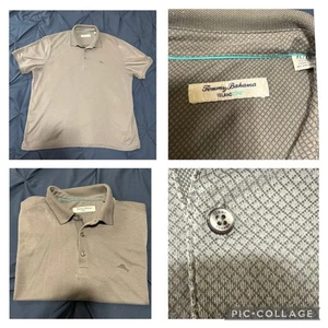 Tommy Bahama Shirt Mens XL Island Zone Gray Polo Short Sleeve - Picture 1 of 14