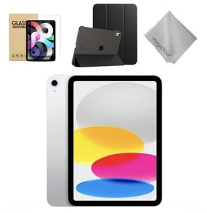 Apple - 10.9" iPad (10th Gen), Wi-Fi, Silver With Black Case Bundle, 64GB Silver - Picture 1 of 1