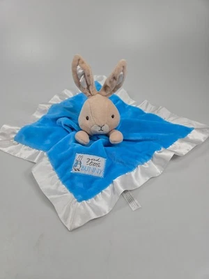 Beatrix Potter Peter Rabbit 蓝色安全毯 Lovey 缎面装饰 — 第 1/4 张图片