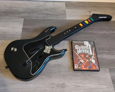 Guitar Hero Kramer Striker Rojo Octano Inalámbrico PS2 PS3 Sin Dongle Sin Correa Paquete Foto 1 de 4