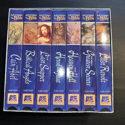 A&E Mysteries of the Bible, The Greatest Stories Boxed Set of 7 VHS Tapes (1995) - Image 1 of 4
