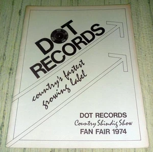 Dot Records 1974 Country Shindig Show Fan Fair offizielles Souvenirbuch - Bild 1 von 3