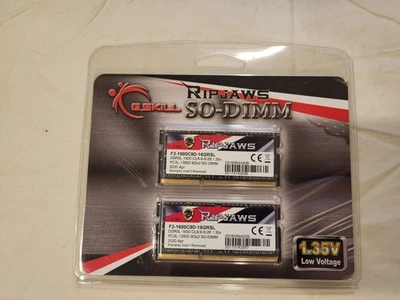 G.SKILL Ripjaws Series 16GB (2 x 8GB) 204-Pin DDR3 SO-DIMM DDR3L 1600 PC3L-12800 - Image 1 of 2