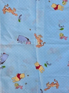 Light Blue Winnie The Pooh Fabric, Fat Quarter - Picture 1 of 1