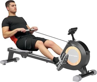 16-Level Magnetic Rowing Machine Dual Rail Quiet Rower Phone Holder 150KG - Image 1 of 4