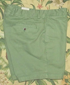 Pantalones Cortos Chinos SID MASHBURN Algodón Verde 7" Botón Mosca 34 - Imagen 1 de 4