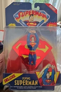 Vintage neuf dans son emballage Kenner Superman The Animated Series Deluxe Flying Superman 1996 - Photo 1/4