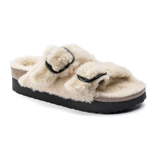 NIB Papillio by Birkenstock Arizona Big Buckle Shearling in Eggshell 1017642 - Picture 1 of 4