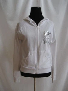 Sudadera con Capucha Crímenes y Delitos Menores Talla S Cremallera Frontal Blanco Plata Gráfico  - Imagen 1 de 9