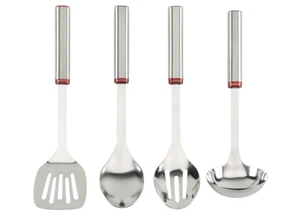 4 Piece Good Cook Stainless Steel Kitchen Tool Set Ladle Spoon Turner - Picture 1 of 1