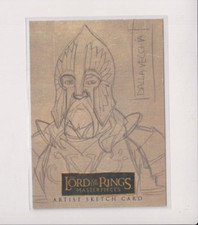 DALLA VECCHIA HAND DRAWN ARTIST SKETCH 1/1 2006 LORD OF THE RINGS MASTERPIECES B