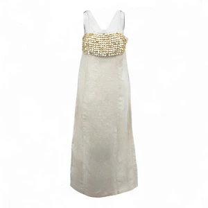 M&S Collection Linen Blend Embellished Midaxi Column Dress RRP £69.00 - Picture 1 of 8