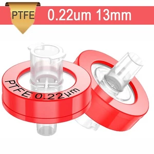 Filtro de jeringa de membrana PTFE de laboratorio 2000 piezas 13 mm/0,22um HPLC hidrofílico no estéril - Imagen 1 de 11