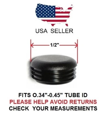 WHATEVER IS AVAILABLE 1/2 INCH ROUND TUBING PLUG/END CAP 1/2" QUANTITY 4