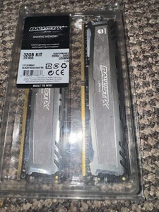 Crucial Ballistix Gaming Memory 32gb DDR4 PC Desktop - Picture 1 of 3
