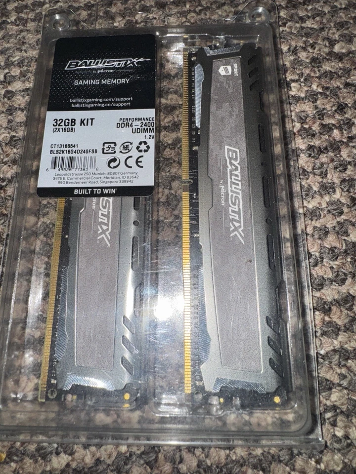 Crucial Ballistix Gaming Memory 32gb DDR4  PC  Desktop - Image 1 of 3