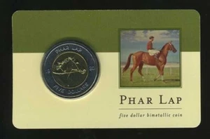 Australia: 2000 $5 Phar Lap bimetal coin - Picture 1 of 2