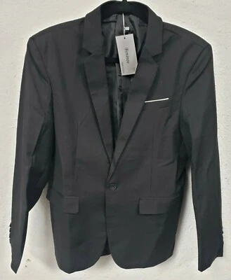 Beninos Wool Blend Women's Single Breasted V-Neck Coat, Black, Small - Image 1 of 4