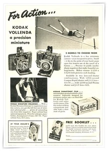 Printanzeige Eastman Kodak Vollenda Kamera für Action 1936 Werbung - Bild 1 von 4