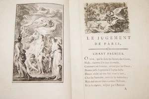 JUGEMENT DE PARIS IMBERT 1774 POEME GRAVURE MOREAU CHOFFARD DE LAUNAY MASQUELIER - Bild 1 von 6
