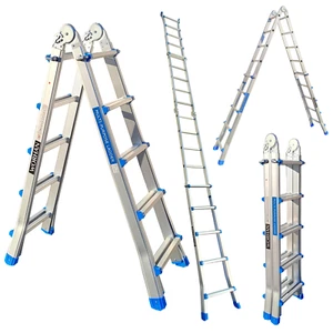 WORHAN® Escalera 530cm Telescopica de 5.3m Multiuso Alu Plegable Tijera L5 - Imagen 1 de 12