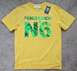 Fenchurch ¡NUEVO! Camiseta Nº6 Manga Corta Gráfica Amarilla Grande - Imagen 1 de 6