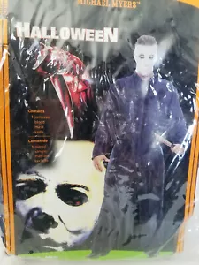 2009 Halloween Michael Myers Jumpsuit, Blood, Mask & Knife Costume Men's L 40-42 - Picture 1 of 5