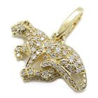 CARTIER PANTHERE Diamond Charm Pendant top 18KYG Yellow Gold Used women