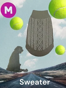 Vibrant Life Chunky Knit Braided Dog  Sweater Cute Warm Winter Wear M - Picture 1 of 8