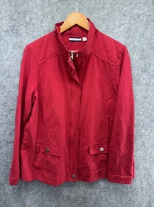 Croft Barrow Women’s Zip Jacket, Size XL, Red, Preowned - Picture 1 of 10