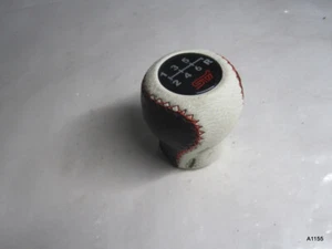 STi Shift Knob for 2013-2021 Subaru Impreza Black & White w/red stitches 6 speed - Picture 1 of 5