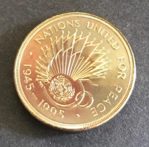 Moneda de 2 libras Bu 1995 Nations United for Peace alta calidad (A27) - Imagen 1 de 4