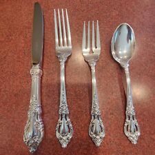 one 4 PC LUNT Sterling Silver Flatware Set ELOQUENCE NO MONO not scrap