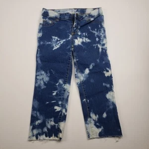 Girl's custom distressed bleached Cat & Jack cropped jean size 12 - Picture 1 of 4