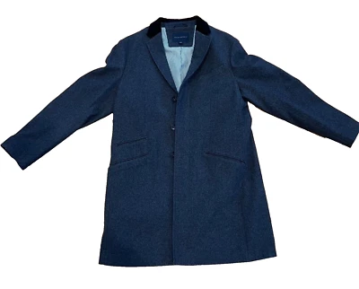 Banana Republic gray Chesterfield style overcoat, Mens L - Image 1 of 4