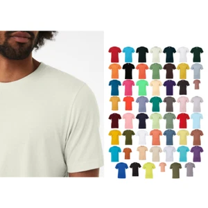 Bella + Canvas Unisex Jersey Crew Neck T-Shirt 3001-Casual Wear Plain Cotton - Picture 1 of 57
