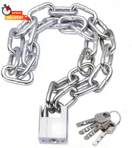 Lucchetto catena di sicurezza, lucchetto catena bici, catena di sicurezza premium temprata con custodia, Canno - Foto 1 di 12